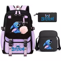 Lilo e Stitch Mochilas para Mulheres, Mala de Viagem Feminina, Mochila para Adolescentes, Meninas Bookbag, Melhor Presente, Mochila, 3Pcs - Wolf Magazine