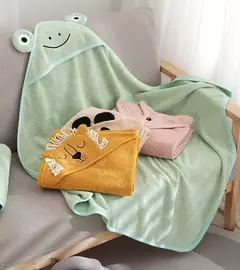 Toalha de banho de algodão infantil Robe de bebê Hoodies de desenhos animados Manto para meninos e meninas Cobertor de banho absorvente Cobertor de banho infantil - comprar online