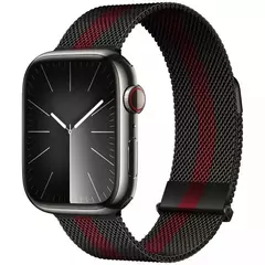 Correia para Apple Watch Band, Pulseira Milanese, Cinto de Metal, 45mm, 44mm, 42mm, Ultra 49mm, 38mm, 40mm, 41mm, iWatch Series 9, 8, 7, 6, 5, 3, SE - loja online