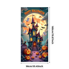 Banner assustador abóbora design decoração de halloween banner atraente evento banner para tema assustador festa de halloween na internet