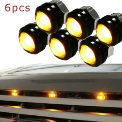 4/6/8 pçs luz do carro grade dianteira lâmpadas pára-choques grill capô âmbar luzes led para dodge ram 1500 2500 3500 interior acessórios do carro