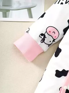 Bebê recém-nascido Vaca Bonito Bodysuit Manga Longa e Headband Romper, Macacão de Moda, Primavera e Outono, 0-18 meses, 2pcs - Wolf Magazine