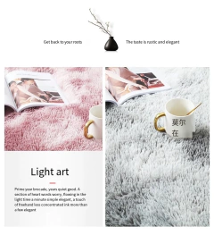 Tapete moderno de cabelo de seda para meninas, tapete de cama nórdico, corante, sala de estar em casa, sofá, cor pura, romântico, por atacado - Wolf Magazine