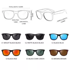 Óculos de sol quadrados clássicos polarizados para homens e mulheres, óculos de sol preto retrô antireflexo, moda masculina e feminina, verão - comprar online