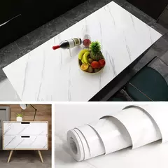Imagem do Self-Adhesive Marble Vinyl Wallpaper, PVC, impermeável adesivos de parede, Papel de contato, DIY, banheiro, cozinha, armário, bancadas