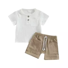 Ma & baby-camiseta e shorts de manga curta para crianças de 0 a 3 anos, roupas de verão para bebê na internet