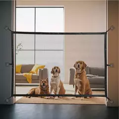 Cerca para cães de estimação, portão seguro, guarda de segurança, cercas dobráveis para cães, portão de malha ingeniosa, portão mágico para animais de estimação, suprimentos para animais de estimação na internet