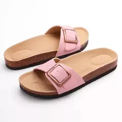 Evshine-chinelos planos femininos, novo design, tamancos, mulas femininas, chinelos de cortiça na moda, fivela ajustável, verão, 2024 - Wolf Magazine