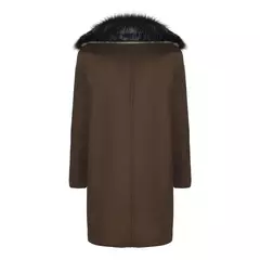 Casaco Casual de Lã dos homens europeus e americanos, outono e inverno, sobretudo de gola de pele trespassado dos homens jovens, S-5XL - loja online