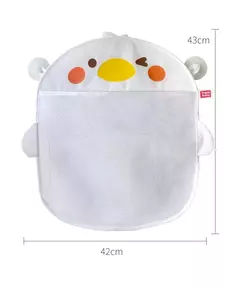 Qwz novo pato dos desenhos animados do bebê saco de malha do banheiro otário design para brinquedos de banho crianças formas animais pano areia brinquedos armazenamento net saco