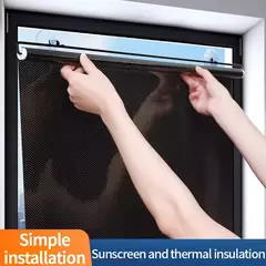 Pára-sol retrátil automotivo, Pára-sol do carro, cortinas de proteção solar, isolamento térmico, Rolling Shutter, quarto, cozinha - comprar online