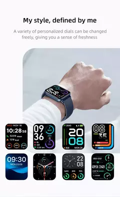 Built-in Alexa Smart Watch para Men e Women, IP68 Waterproof, Bluetooth Call, Stress Test, Blood Oxygen, Heart Rate, 5ATM, IDW19, 2023, New - comprar online