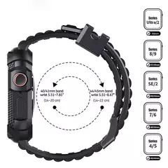 Capa e Pulseira de Silicone Apple Watch com Capa Protetora de Tela, Strap Robusto, Ultra 2, Série 9, 8, 7, 40mm, 41mm, 44mm, 45mm, 49mm - loja online