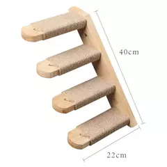 Imagem do Estrutura de escalada para gatos montada na parede, 50cm, escada de escalada para gatos, rede, atividade, sisal, poste de garra para gatos, pedal interno, casa para gatos