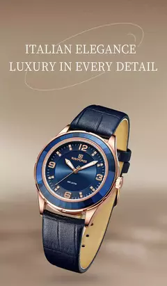 NAVIFORCE-Relógio de couro simples feminino, relógios de pulso casuais, relógio de quartzo feminino, original, nova moda - Wolf Magazine