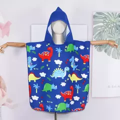 Imagem do Toalha de banho com capuz Quick Dry para crianças, roupão Quick Dry, toalhas de poncho para desenhos infantis, coberturas de microfibra, 80-130cm
