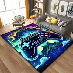 Imagem do Tapete 3D Gamer Controller Area, Tapetes Grandes para Sala de Estar, Quarto, Coz