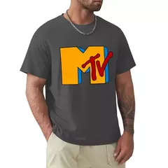 Camiseta retrô da música rap rock MTV, camiseta de manga curta Harajuku, tops gráficos 100% algodão, vintage - loja online