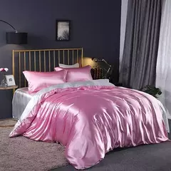 Luxo Satin Bedding Set Capa de edredão com fronha Estilo Europeu King Queen Size Confortável Bed Set Covers Folha de linho - Wolf Magazine