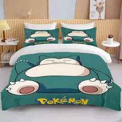 Pokémon Pikachu Bulbasaur Conjunto de cama macio impresso, Capa de edredão, 1 Capa de edredão, 2 Fronhas, Adultos e Crianças, Luxo - Wolf Magazine