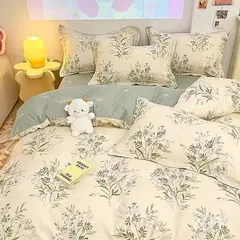 Conjunto de capa de edredão com fronha, cereja fofa, folha plana fina, floral, meninos, meninas, rainha, tamanho completo, kit de cama, verão - comprar online