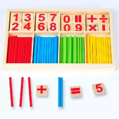 Montessori brinquedos educativos de madeira para crianças, aprendendo matemática, brinquedos educativos, digital stick, ensino auxiliar, matemática, educação - comprar online