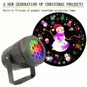 Projetor Laser LED Snowflake, impermeável Girando Luzes Do Palco, Decoração De Natal, 16 Padrões - loja online