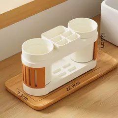Conjunto Copo Escova de Dentes e Enxaguante Bocal, Prateleira de Creme Dental, Simples e Avançado, Tudo-em-Um, Lavagem do Banheiro, Porta-copos, Novo - loja online