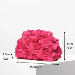 Elegante Rose Clutch Bag para mulheres, Wedding Party Dinner Bag, Clip Bag, presente perfeito para mulheres, padrão aleatório - Wolf Magazine