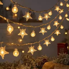 Snowflake LED String Lights para decoração de casa, Fairy Lamp, Árvore de Ano Novo, Jardim, Natal, 3m, 2024, 2025, Noel 6 - Wolf Magazine