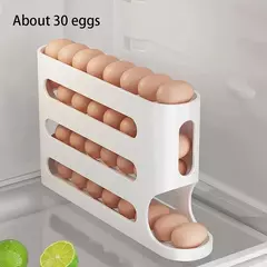 Enchimento automático Egg Storage Rack, geladeira Egg Storage Rack, corrediça de rolamento automática, enfeite de frango, casa, 3/4 camadas na internet