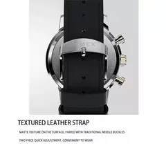 TIMEX-Men's Luxury Trend Quartz Watch, Impermeável, Multi Função, Fantasia, Redondo, Inoxidável, Três Olhos na internet