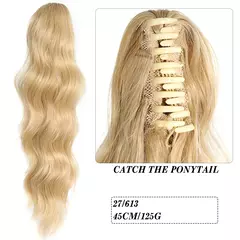 Dutrieux natural sintético captura clipe ondulado rabo de cavalo extensão do cabelo peruca clipe na cauda de cavalo da mulher alta rabo de cavalo acessórios para o cabelo - comprar online