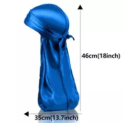 Respirável cauda longa Doo Rag para homens, seda Durag, chapéu bandana turbante, bandana, novo, 1-4pcs na internet