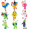 Anime quente dinossauro inflável traje festa trajes da mascote terno disfraz cosplay trajes de halloween para adultos crianças vestido