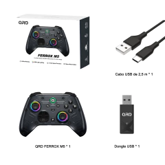 FERROX M5 QRD Xbox Gaming Controller Gamepad com fio com efeito Hall para Xbox Series S Xbox Series X Xbox One PC Wireless