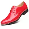 Sapato clássico de luxo masculino, Derby Gentleman, Honorável Sapatos Oxford, Vermelho, Branco, Vestido, Festa, 2023