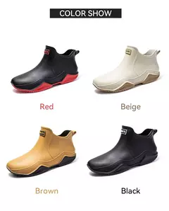 Botas de chuva antiderrapante impermeáveis para homens, sapatos de tornozelo alto para casal, caminhadas, pesca, água, chef, trabalho, ao ar livre, moda, novo - loja online