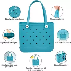 Saco De Praia De Eva Impermeável Durável, Buraco De Moda Sólida, Bolsa De Borracha, Barco De Praia, Esportes De Natação, Compras, Portátil - comprar online