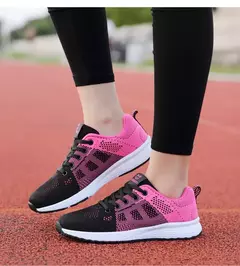 Mulheres tênis casuais moda malha respirável sapatos planos ao ar livre confortável antiderrapante sapatos de caminhada tenis feminino - Wolf Magazine