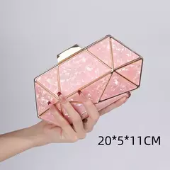 Bolsa de ombro acrílica com corrente transversal para mulheres, embreagem noturna, carteira de casamento alta qualidade, design de luxo, moda - loja online