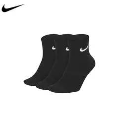 Nike-meias esportivas unissex leves, meias leves diárias, meias masculinas e femininas para treinamento atlético, S, M, L, XL, SX7676, 3 pares