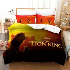 Imagem do Disney O Rei Leão Simba Conjunto de cama para crianças, capa de edredão para menino, decoração do quarto, capa de edredão, presente