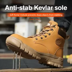 Botas de proteção de aço masculino, Anti-Smash, Anti-Punção, Trabalho, Segurança, Indestrutível, Impermeável, Inverno na internet