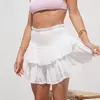 Mini-saia linha A feminina, cintura baixa, fina, monocromática, que combina tudo, casual, doce, sexy, streetwear de moda feminina, verão, Y2K