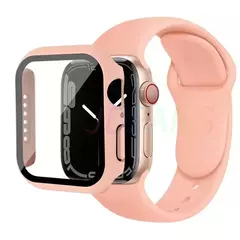 Caixa de vidro e pulseira para Apple Watch, Apple Watch Band, Protetores de Tela, iWatch Series 8, 7, 6, SE, 5, 4, 42mm, 44mm, 41mm, 40 milímetros, 38 milímetros, 45 milímetros, 49 milímetros