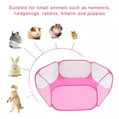 Cercadinho portátil para animais de estimação, gaiola para cães e gatos, cercadinho dobrável para hamster, ouriço, animais pequenos, respirável, filhote de cachorro, animal de estimação ao ar livre, quente - comprar online
