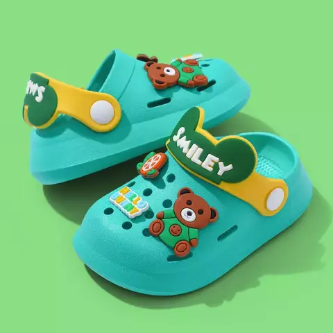 Cartoon Baby Sandals, Sapato de bebê chinelo, Mulas para bebê menina e menino, Kid Garden Sandal