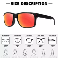Óculos de sol quadrados polarizados para homens e mulheres, Óculos de sol de alta qualidade, Óculos de proteção UV - comprar online