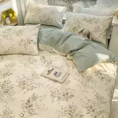 Romântico cereja coração conjunto de capa edredão folha plana fronhas moda novo duplo completo floral verão primavera conjunto cama na internet